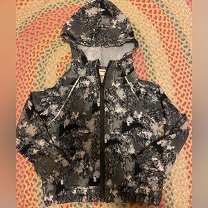 Hunter for Target Kid's Full Zip Rain Jacket Coat Gray Camo Silver Logo